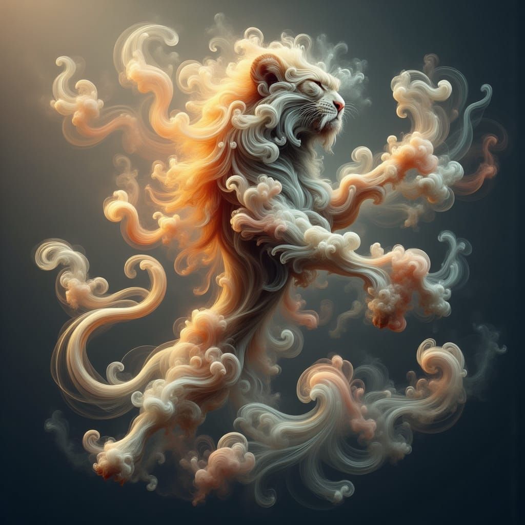 Ethereal Tiger in Mystical Flight