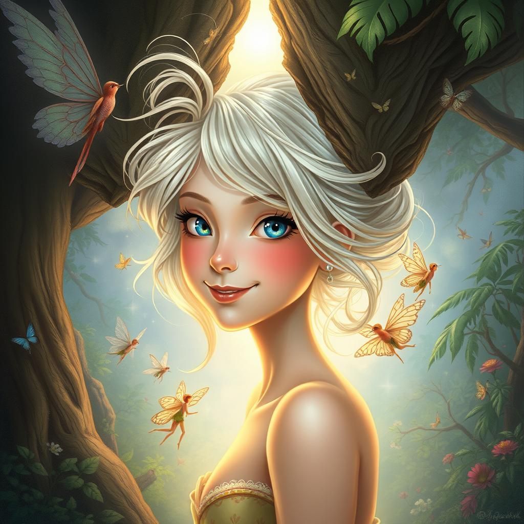 Woman Tears Sky to Reveal Fairy World