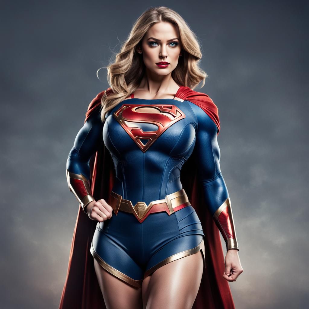Muscular Supergirl: A Powerful Full Body Image