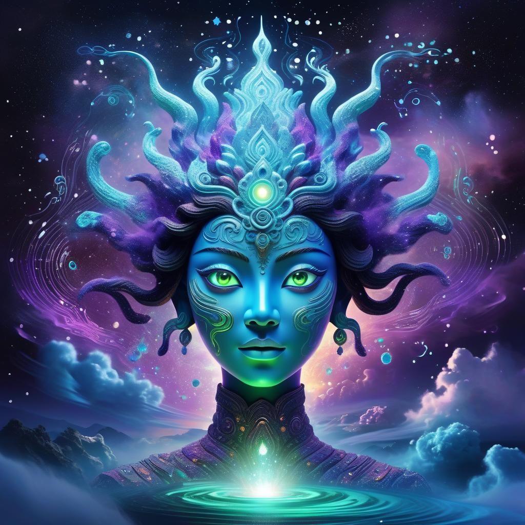 Luminous Spirit Elemental in Indonesian Style