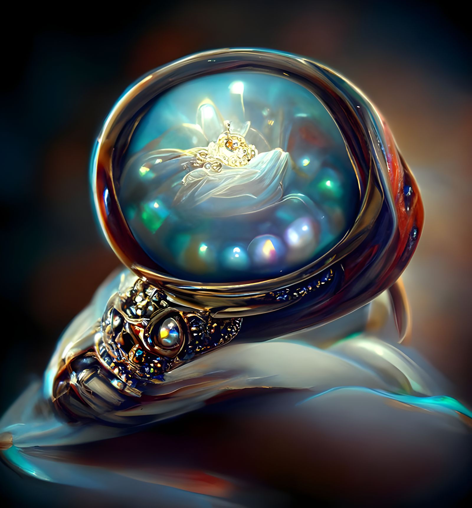 Ethereal Pearl Ring Portal to Another Dimension