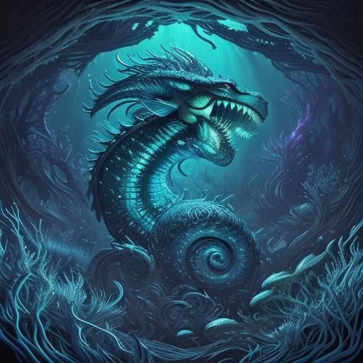 Underwater Aliens in Bioluminescent Surrealism