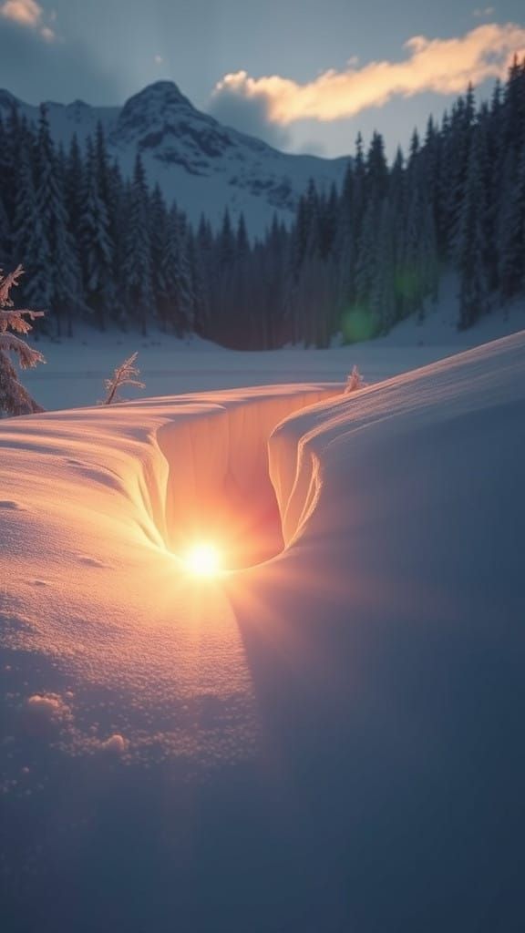 Surreal Winter Summer Union in Ethereal Harmony