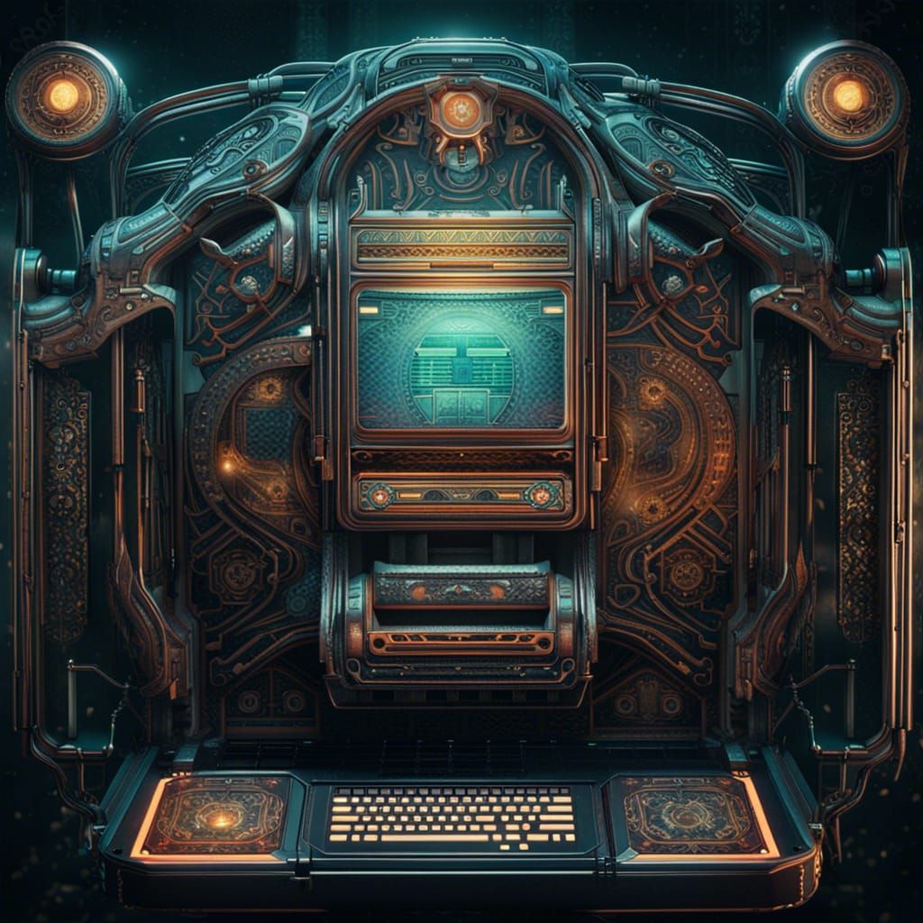 Art Nouveau Sci-Fi Computer User Interface