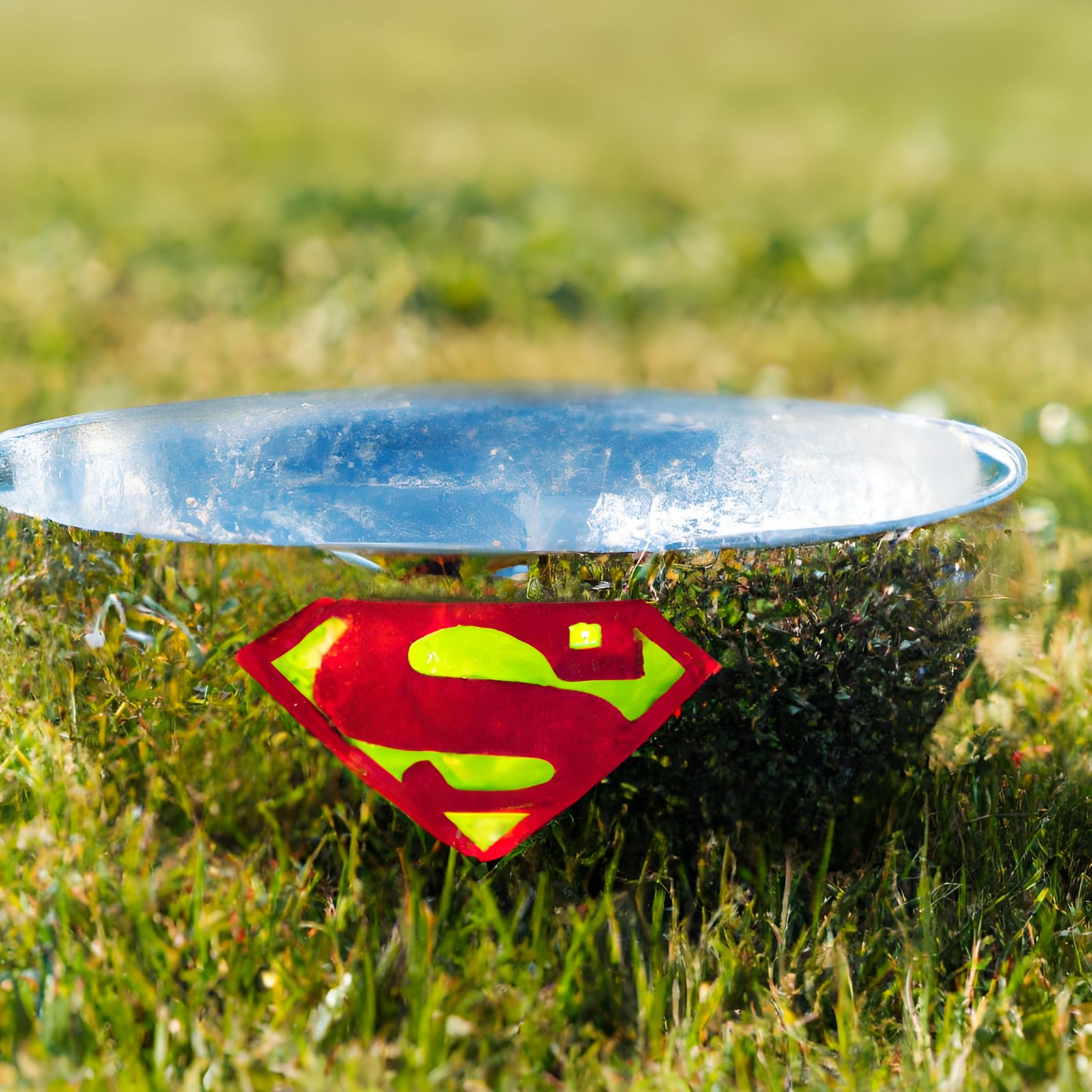 Superman Logo Bowl on Football Field