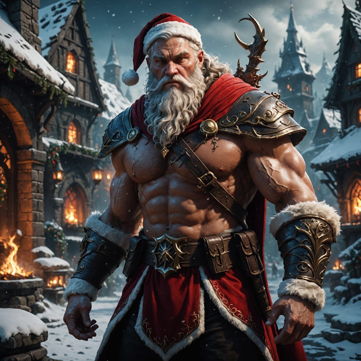 Mighty Dark Fantasy Santa