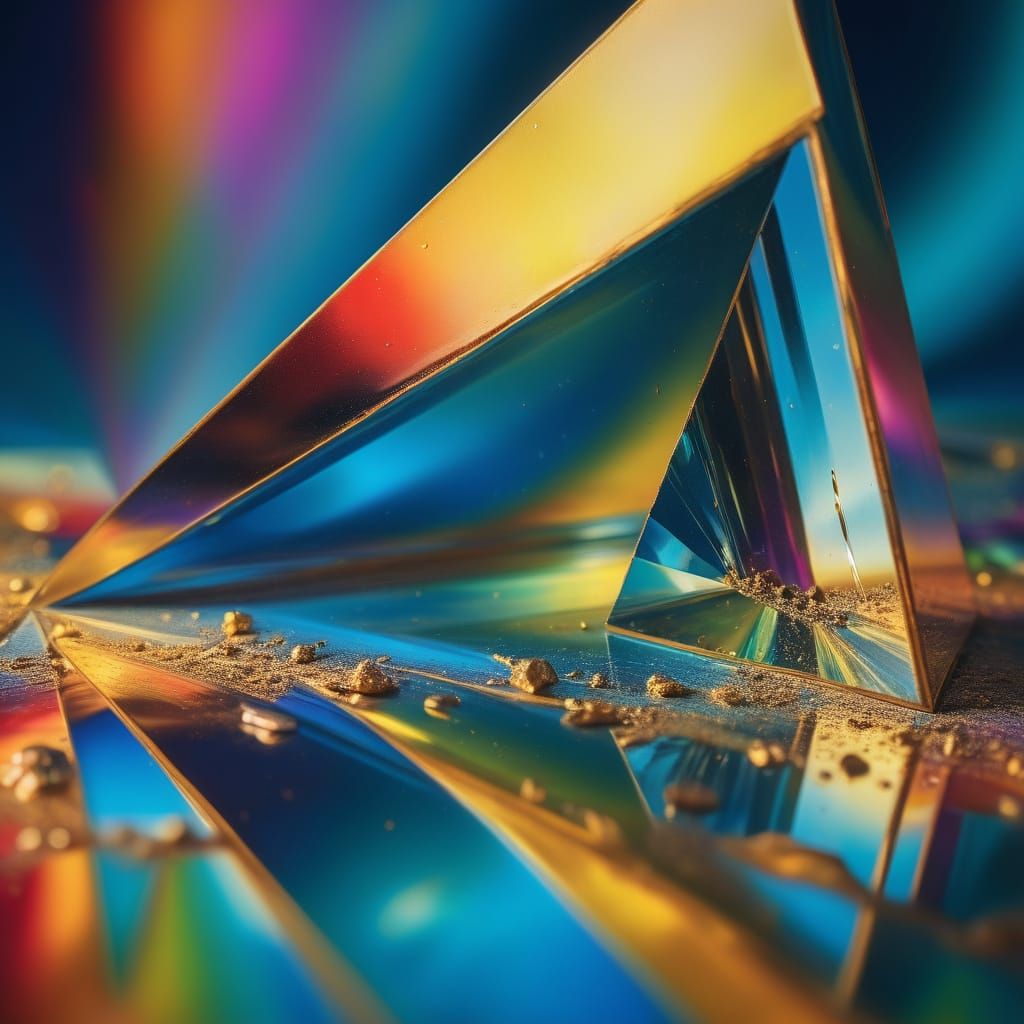 Prism Refraction in Surreal Triadic Colors