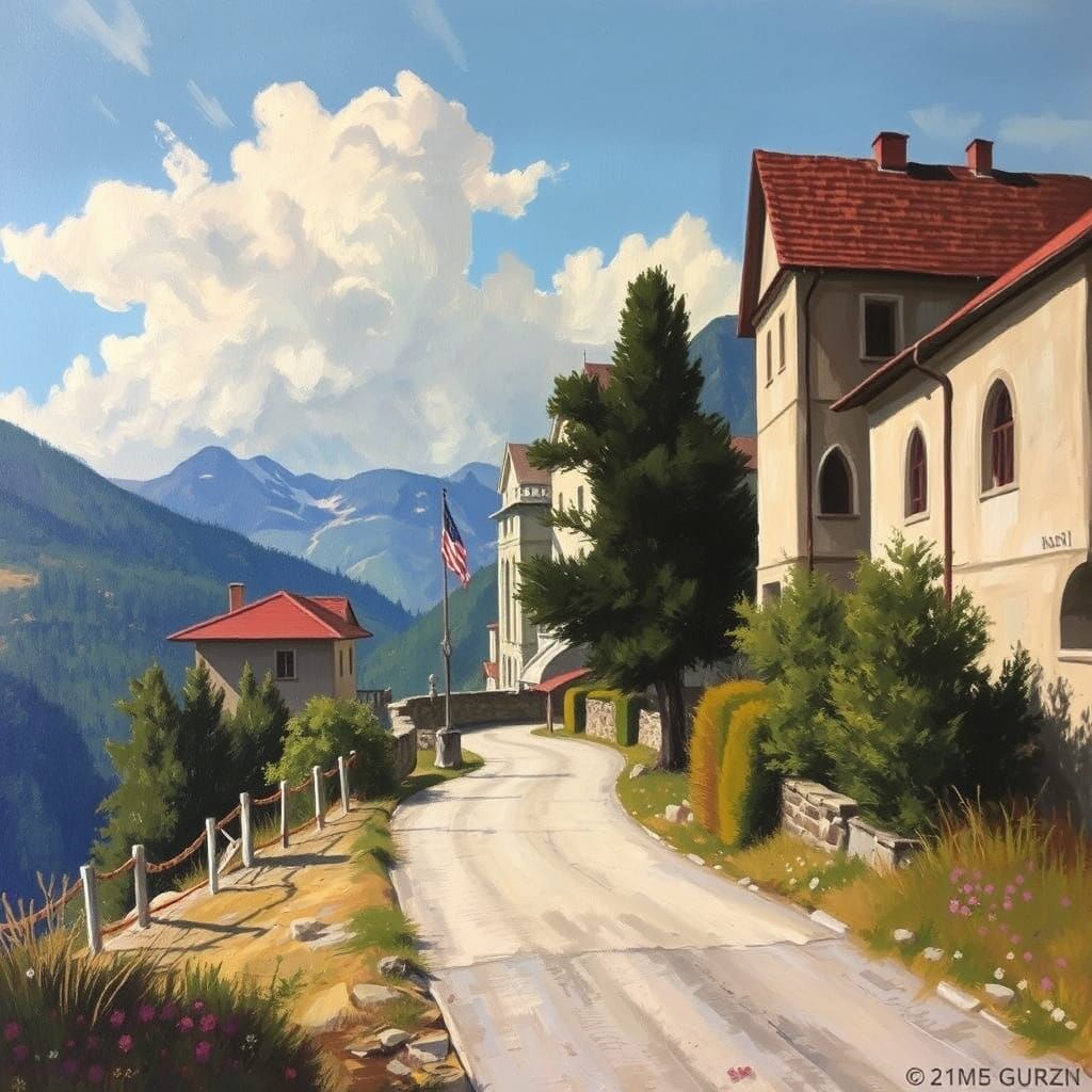 Surrealist Bosnian Artillery in Oil Painting Style