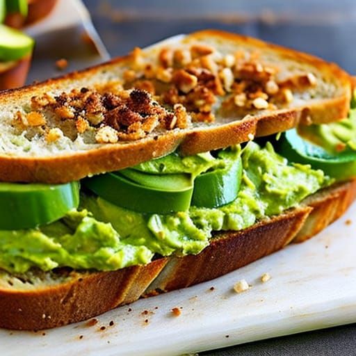 Whipped Avocado and Cheese on Toast