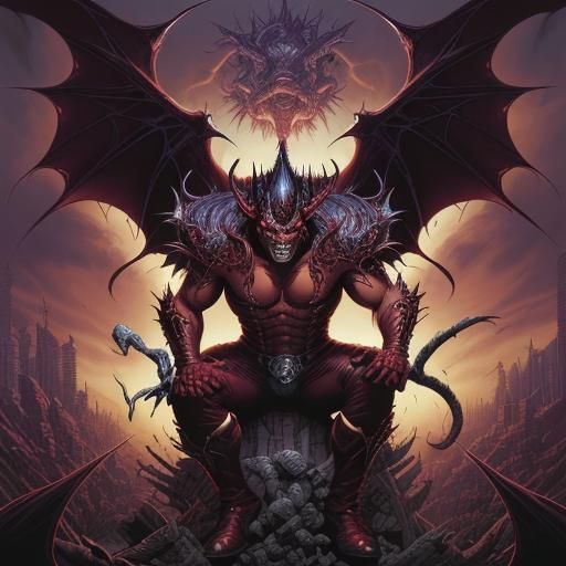 Belial, Mighty Demon King in Comic Book Art