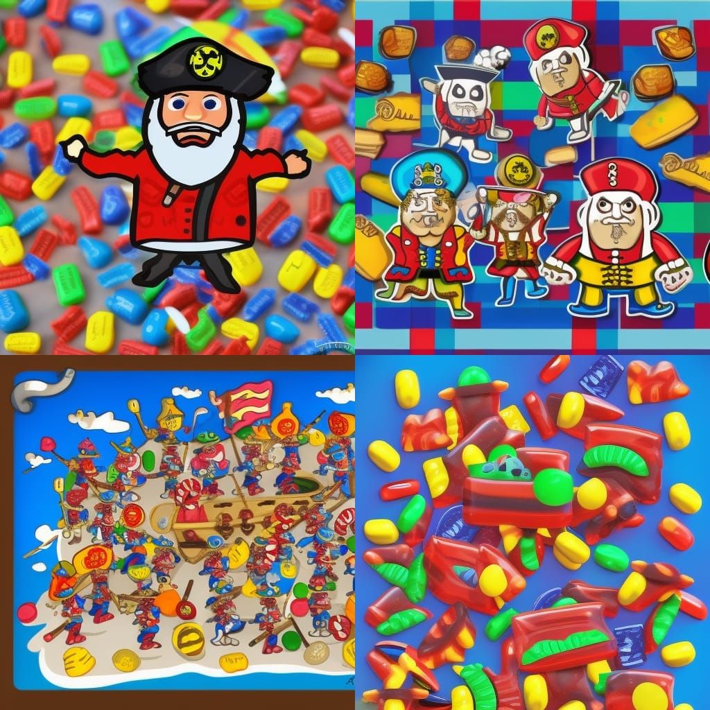 Candy Pirates vs. Snickers Republic in 3D Cartoon