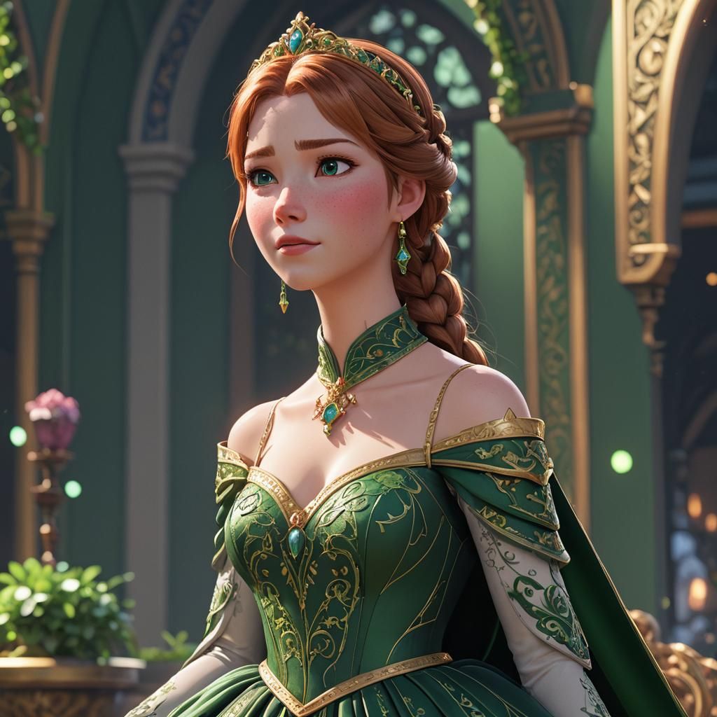 Princess Anna in Detailed 3D Anime Art