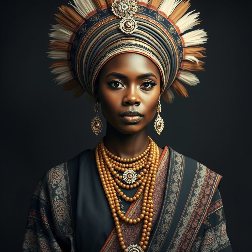 Statuesque African American woman