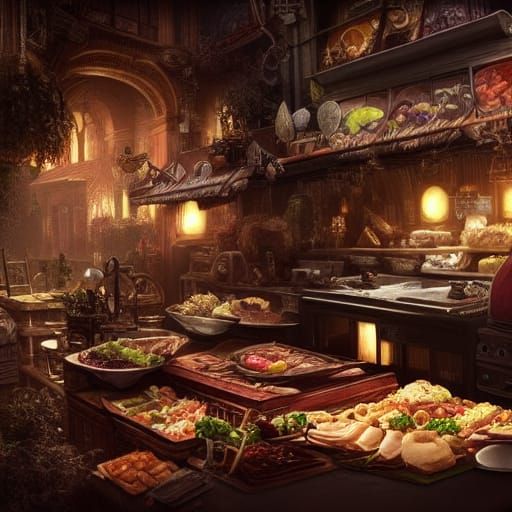 Epic Food Digital Matte Painting