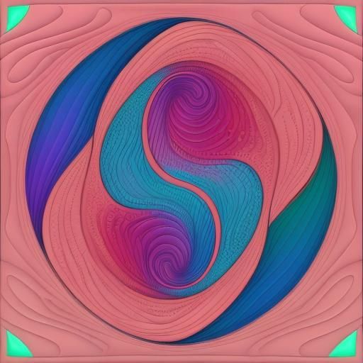 Colorful Abstract Curves with 3D Shading