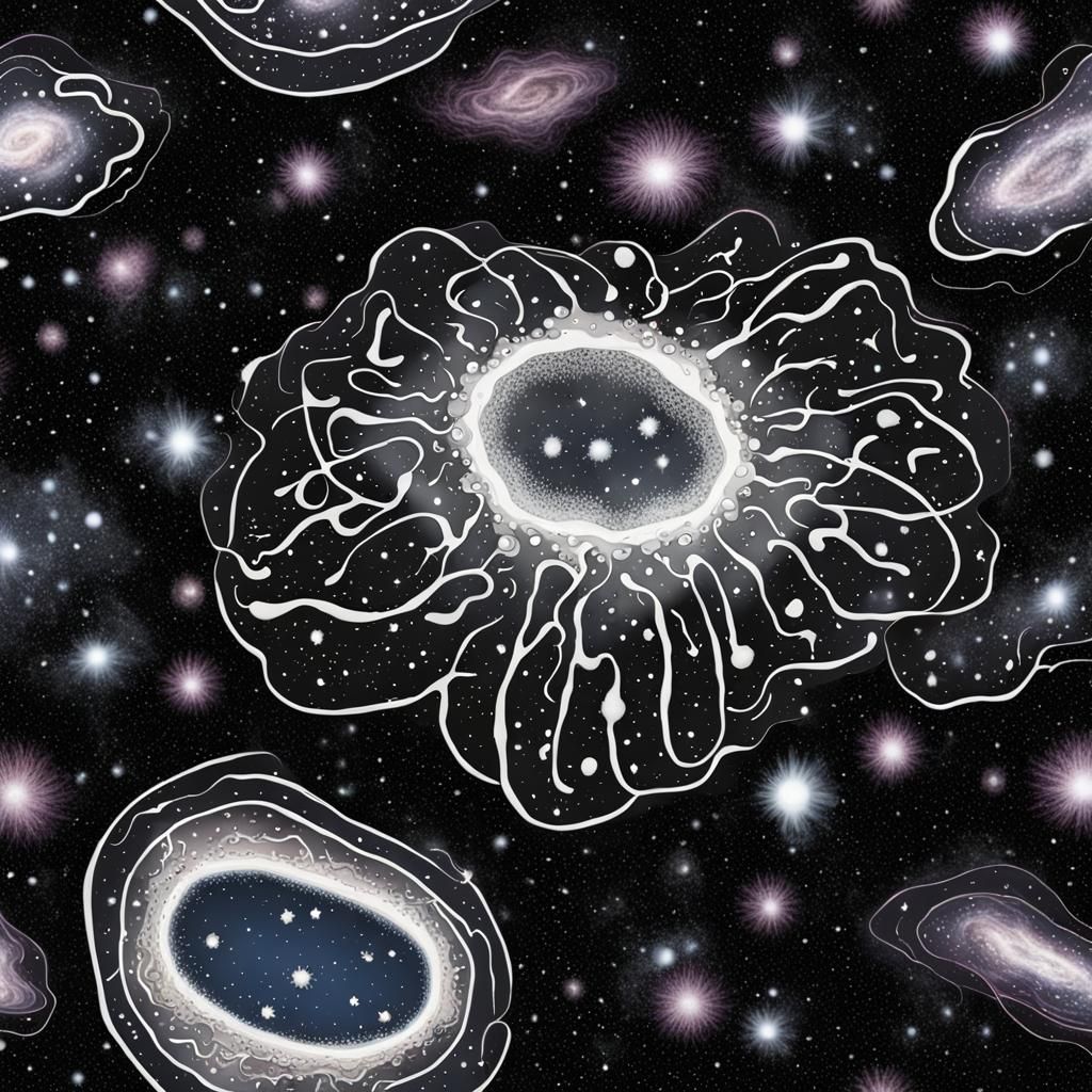 Cosmic Witch Amoeba Squiggling in the Universe