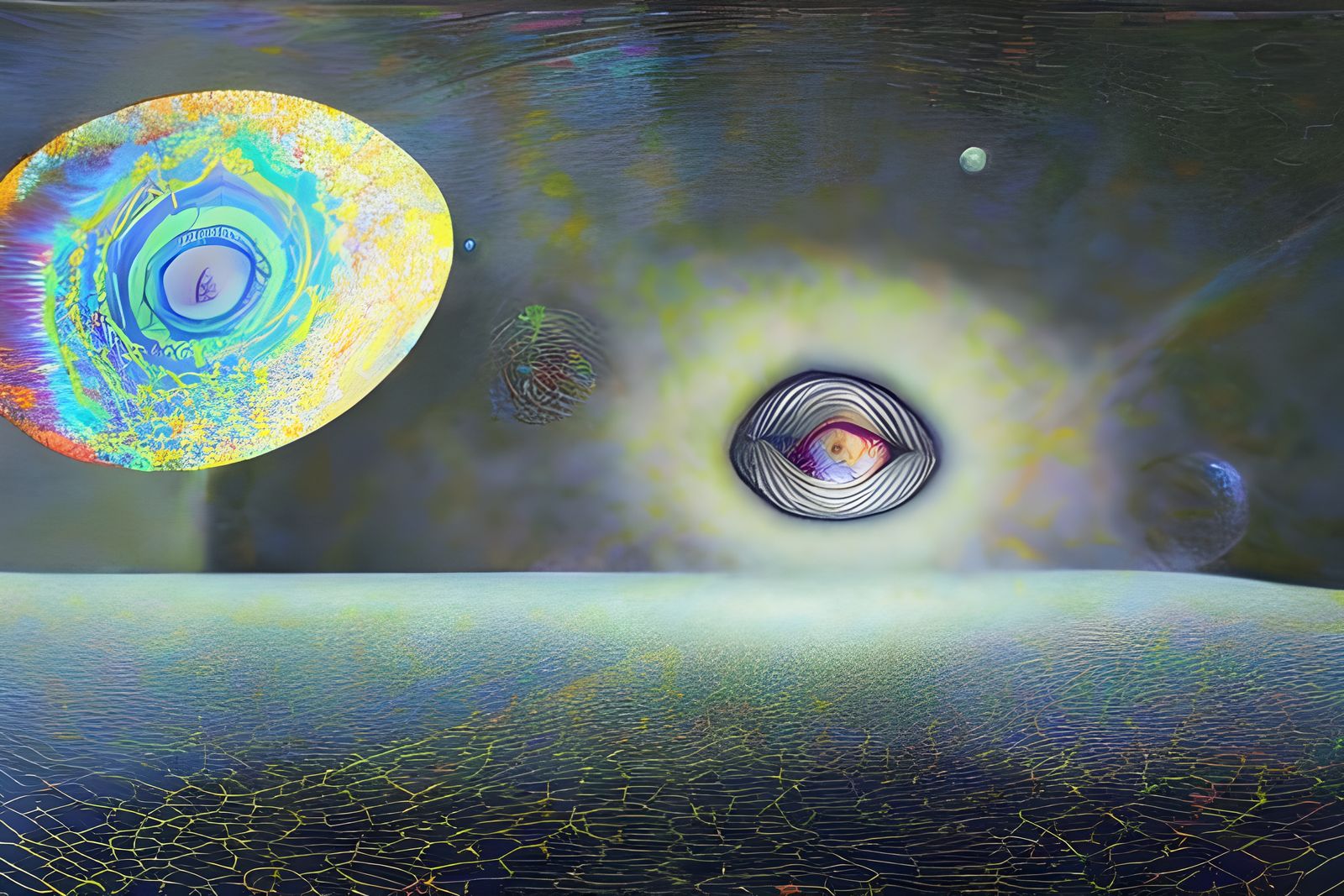 Abstract Time and Space in Pointillist Style