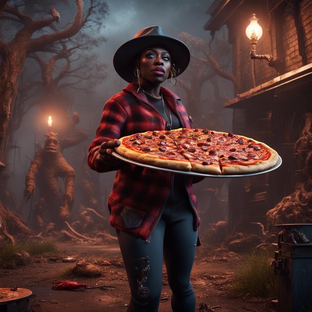 Missy Elliott Nightmare Chase, Detailed Fantasy Art