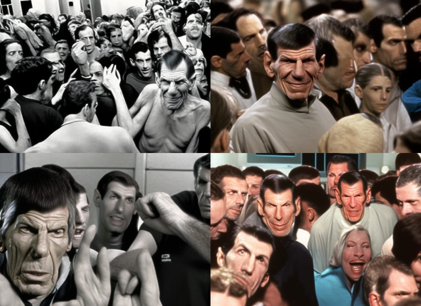 Humorous Leonard Nimoy Flatulence Photo in Crowded Room