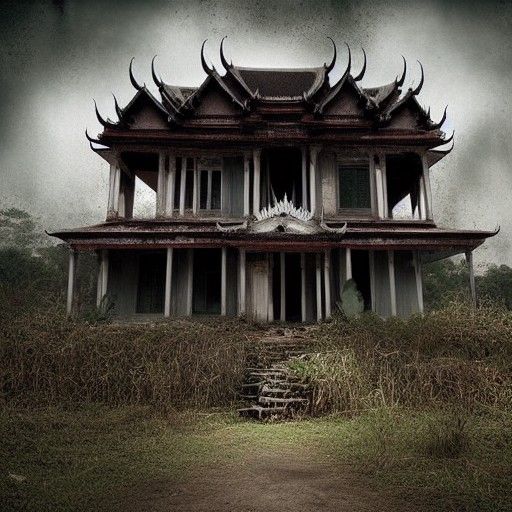 Spooky Abandoned House in Thailand: Matte Painting