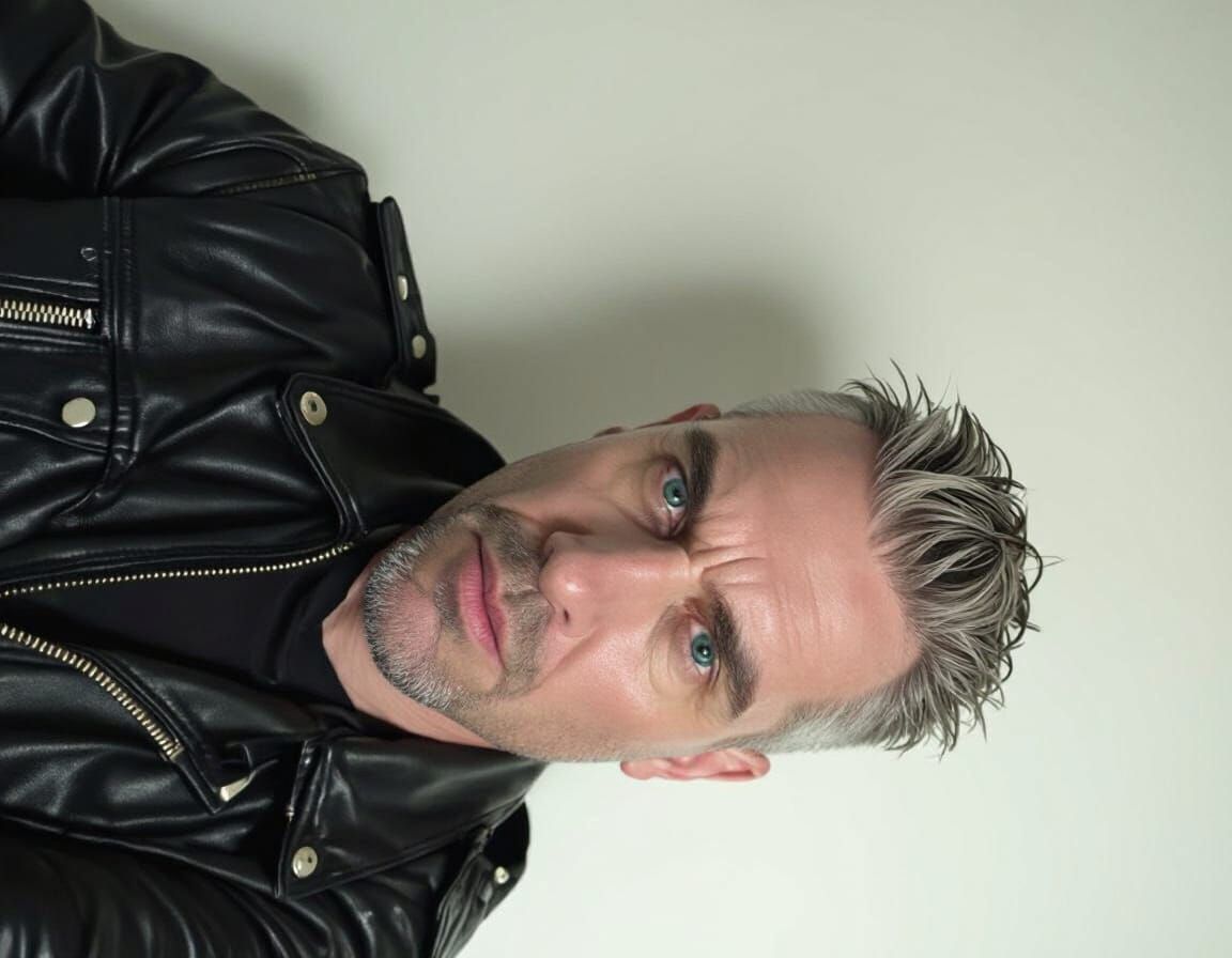 Biker Gang Posed in Dramatic Cinematic Film Still