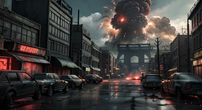 Zombie Apocalypse in Raccoon City: 3D Anime Art