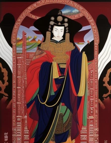 Geological Japanese Art in Shimmering 3D