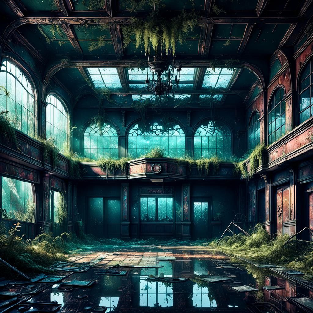 Abandoned Dance Club: Overgrown Liminal Space