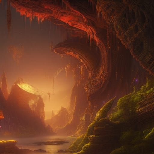 Fantastical AI Concept Art in Deep Color