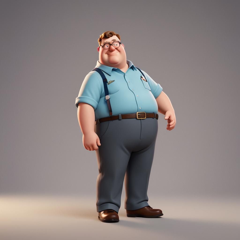 Peter Griffin as Pixar 3D Art