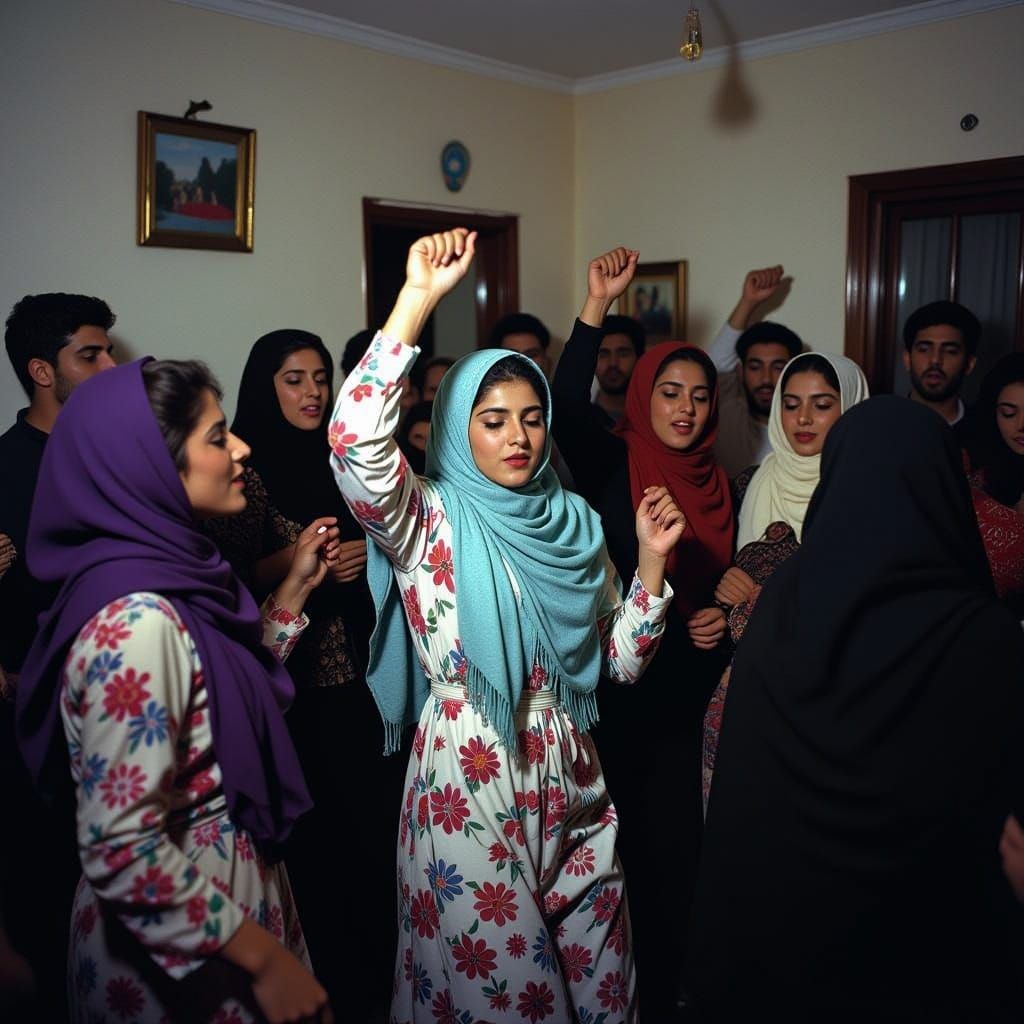 90s Secret House Party: Dancing Girls and Approaching Police