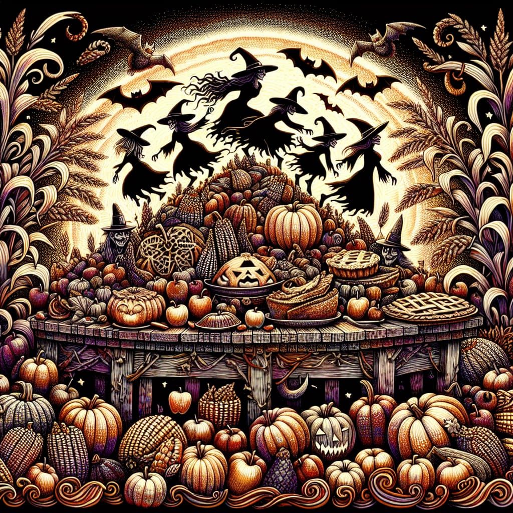 Intricately detailed alcohol ink illustration, ”Nightmare Ha...