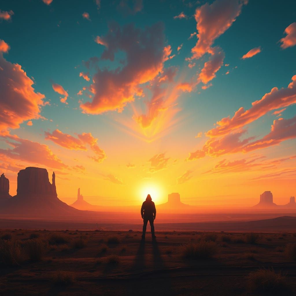 Epic Dawn Landscape in a Grand, Cinematic Style