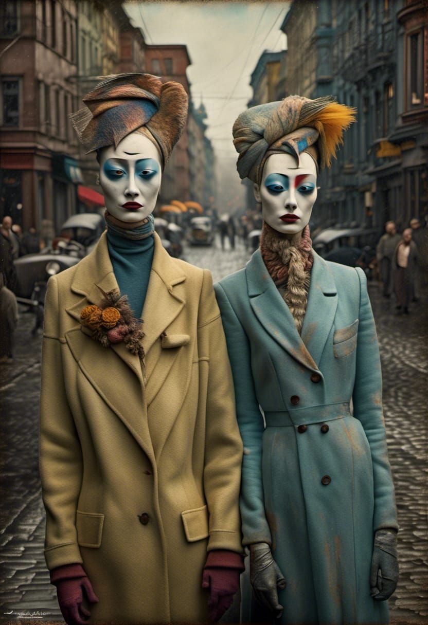 Polychromatic Cityscape in Detailed Matte Painting Style