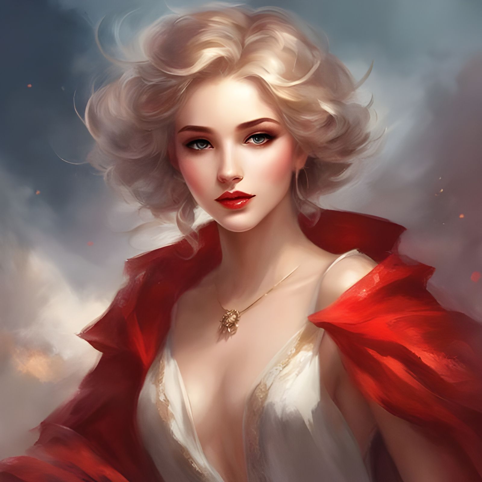 Cute French Woman in Modern Lingerie, Royo Style