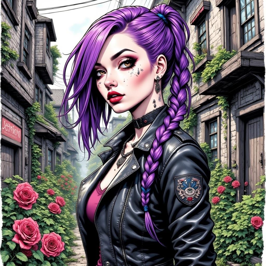 Post-Apocalyptic Goddess in Wasteland Bloom