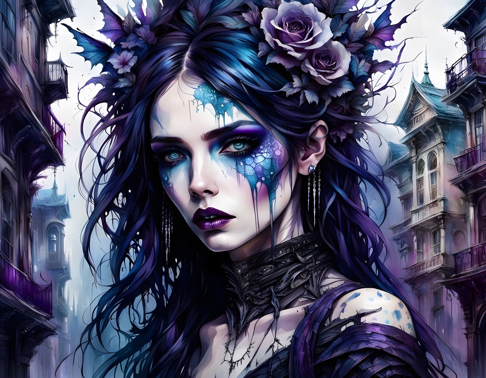 Sci-Fi Gothic Vampire in Realistic Cinematic Lighting