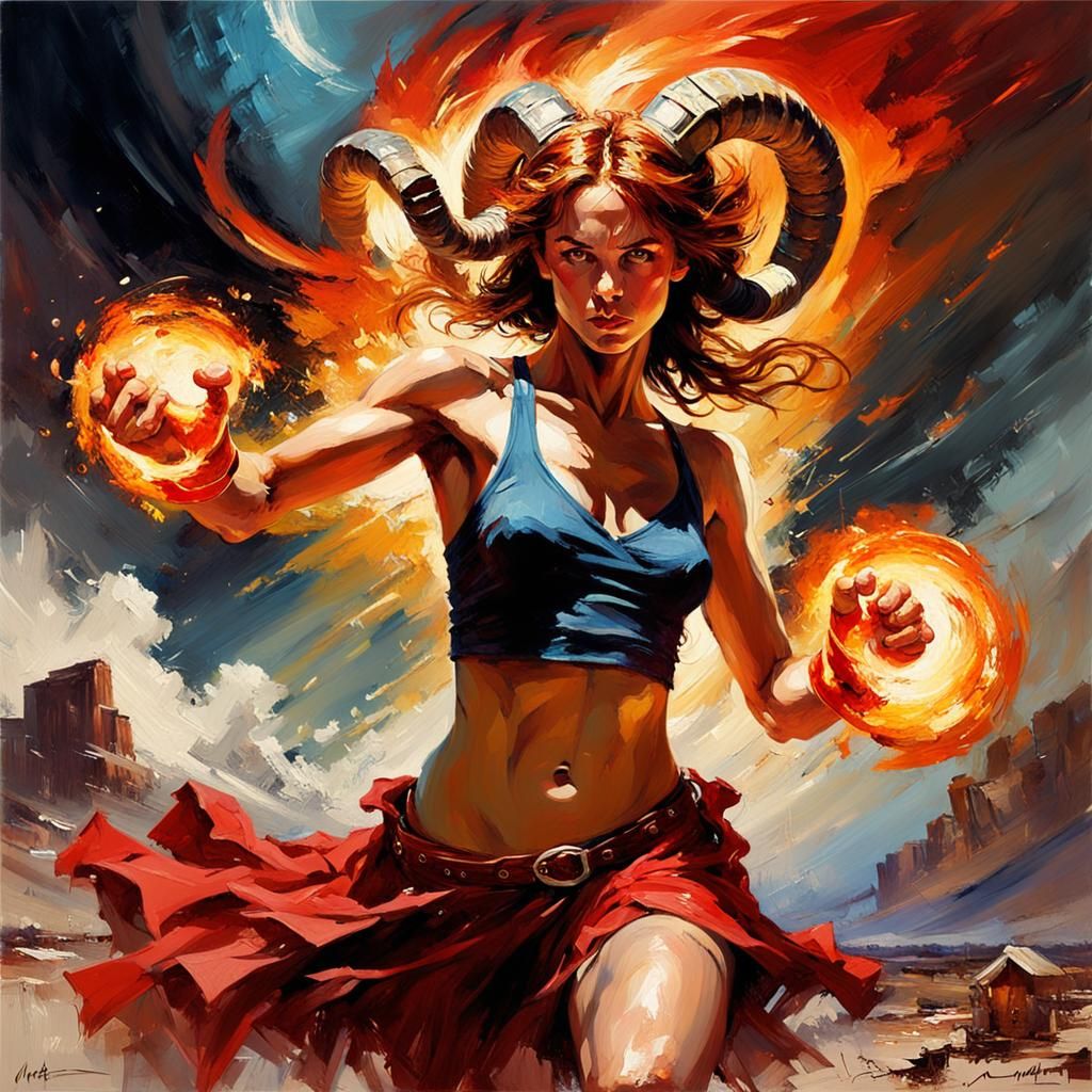 Capture the fiery wrath of Aries