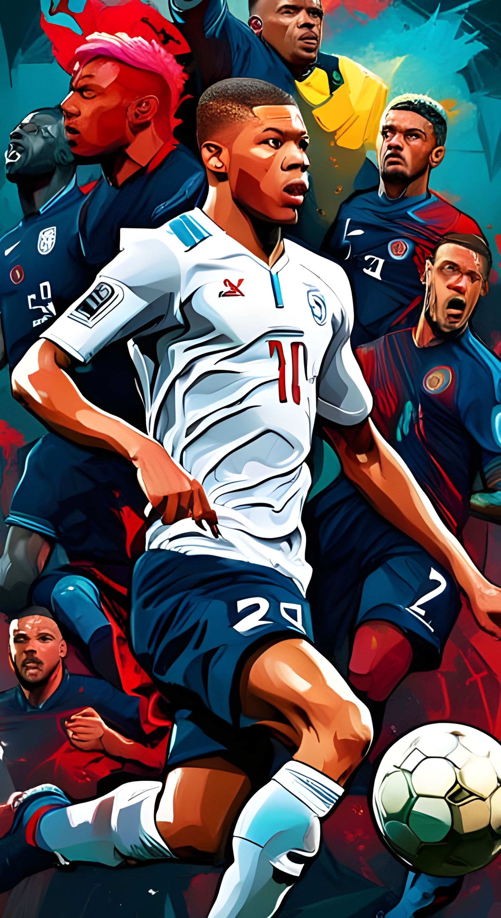 Kylian Mbappé Soccer Art: 8k Resolution Masterpiece
