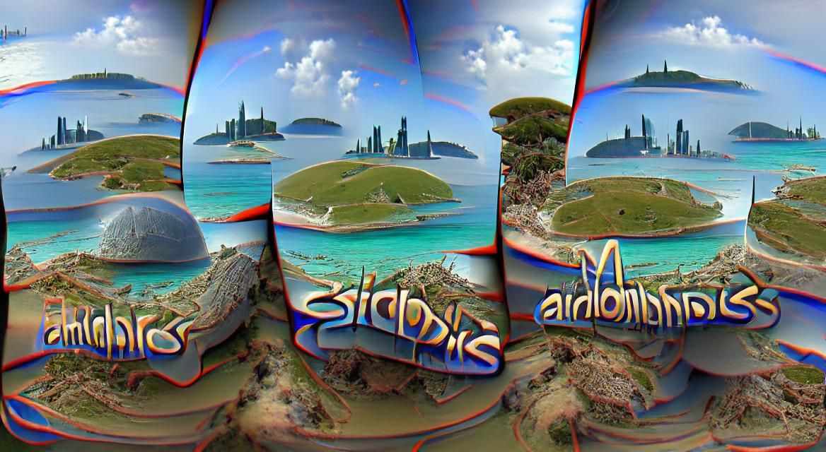 Amphibious Islands with Stereoscopic Skylines, Moebius Style
