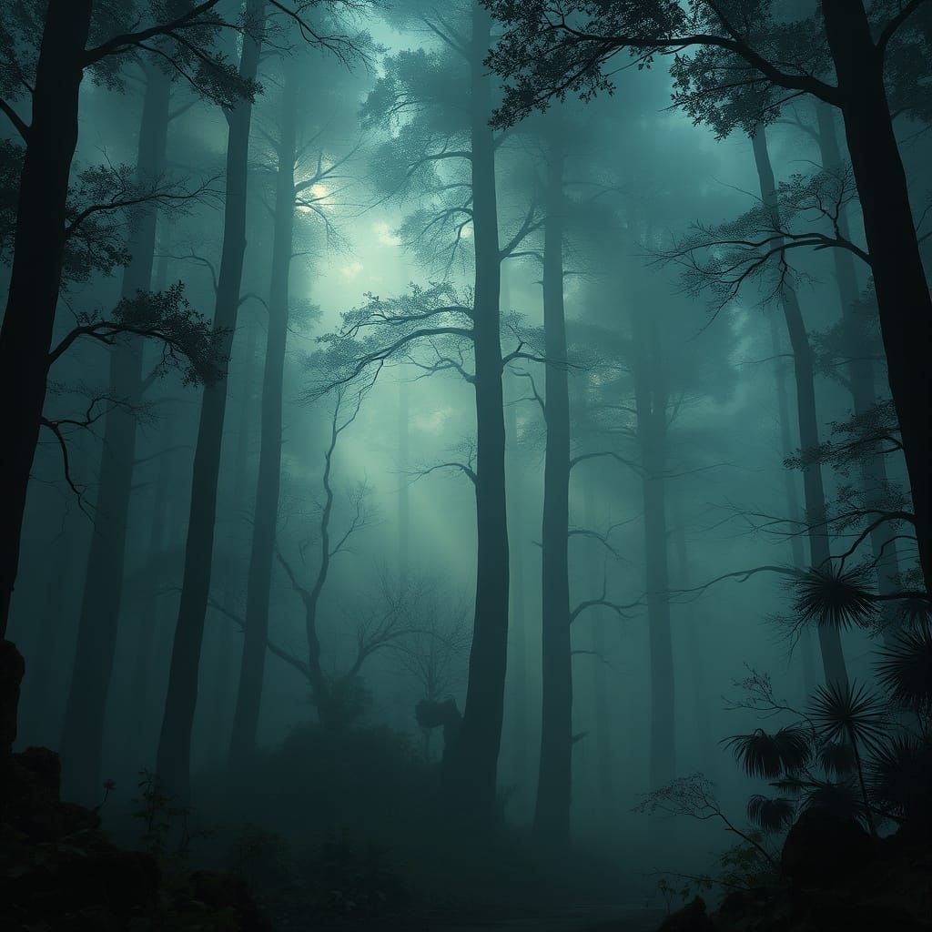 Enchanted Foggy Forest in Vast, Fantastical Detail