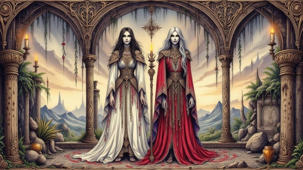 Mystical Elven Ruins with Voodoo Aesthetic