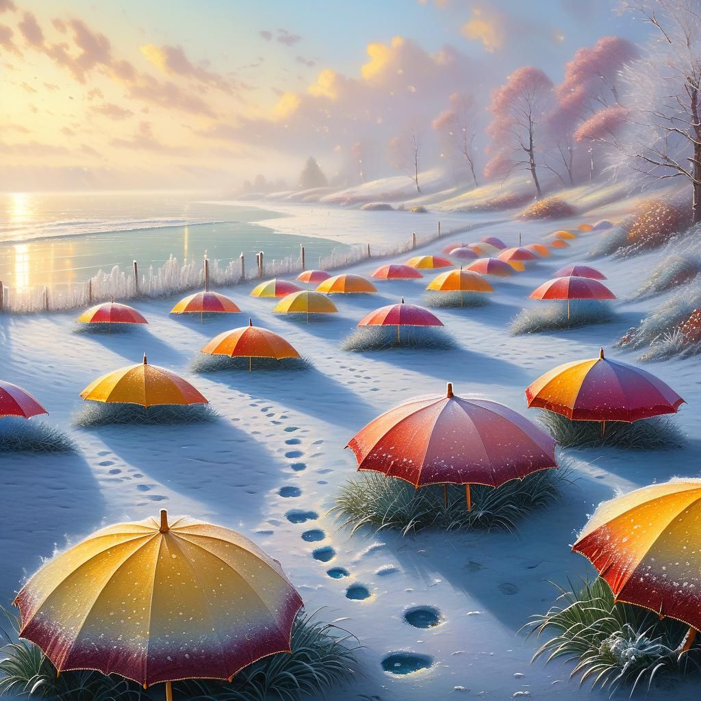 Serene Winter Wonderland in Soft Focus