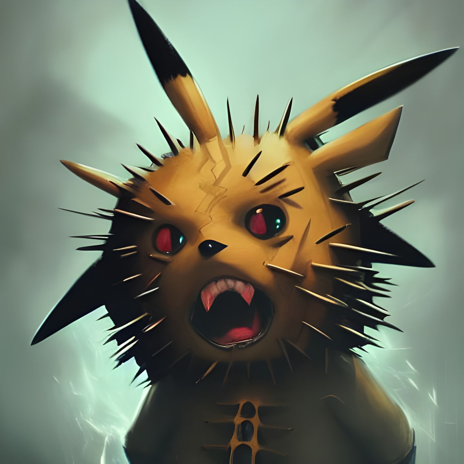 Zombie Pikachu Hellraiser: Dark Fantasy Concept Art