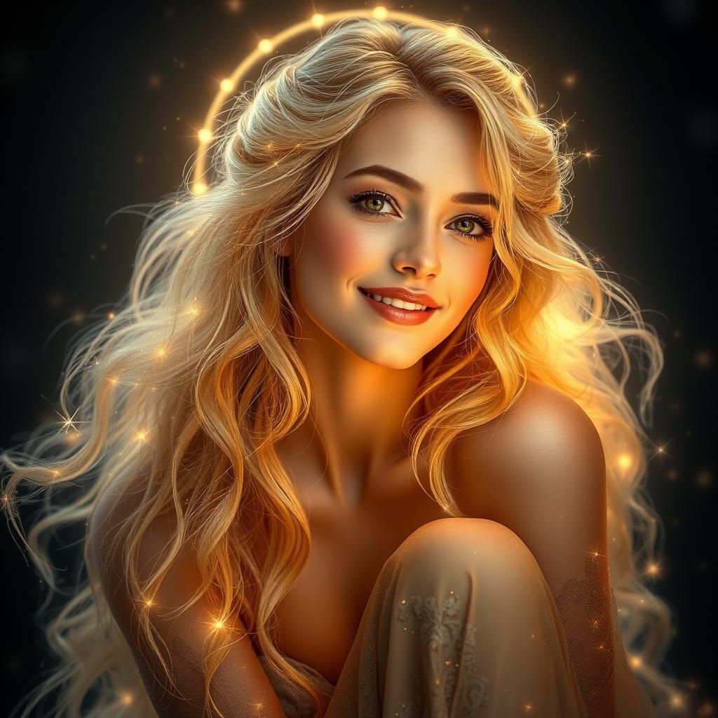 Radiant Maiden in Ethereal Glow