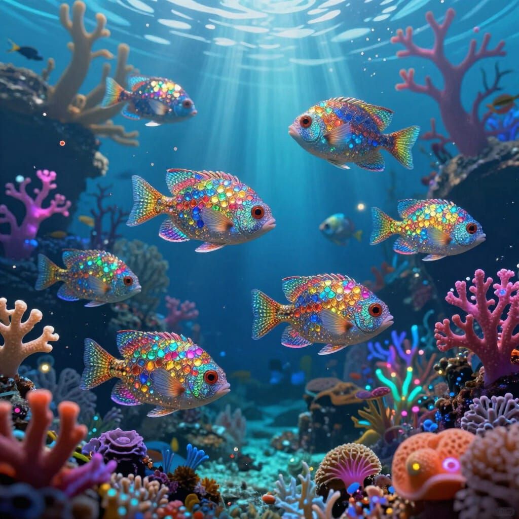 Gemstone Fish in Magical Coral Reef
