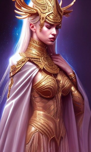 Scifi High Priestess in Hyperdetailed Digital Painting