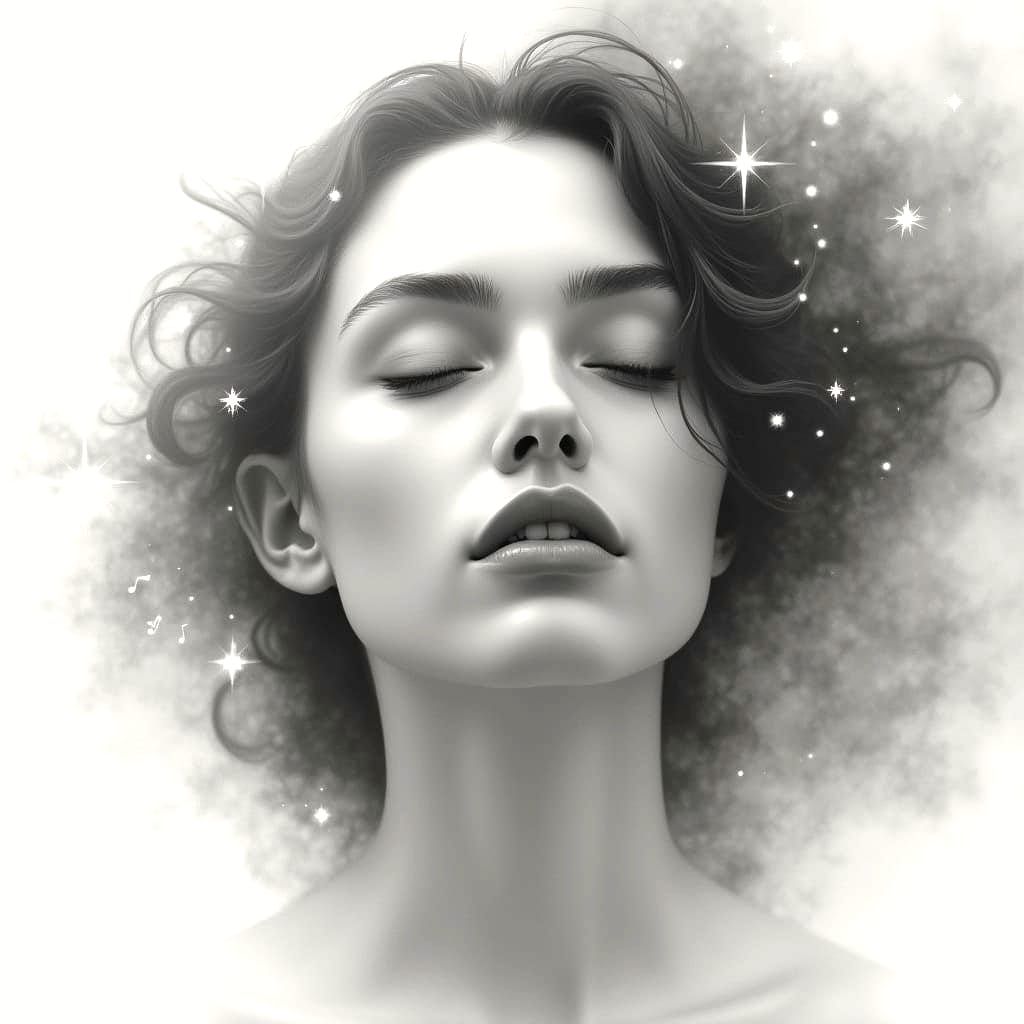 Sensual Woman in Ethereal Dream