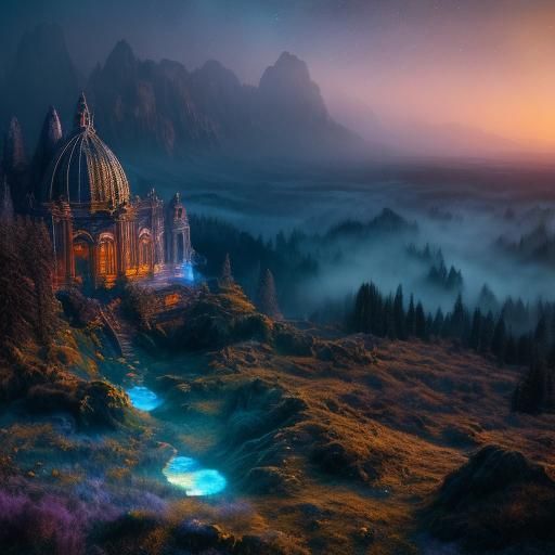 Ethereal Light Emanates from Ancient Crystal Bed