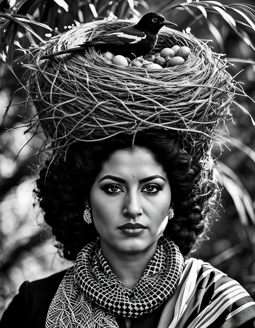 دنيا (Donia) | 🇵🇸 B&W Palestinian sunbird portrait (Jugger...